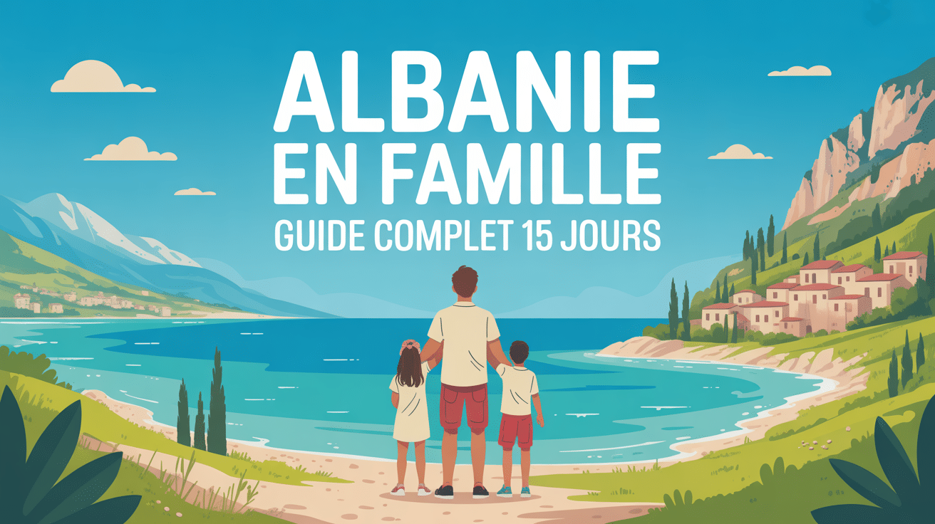 famille devant paysage méditerranéen 15 jours en Albanie en famille
