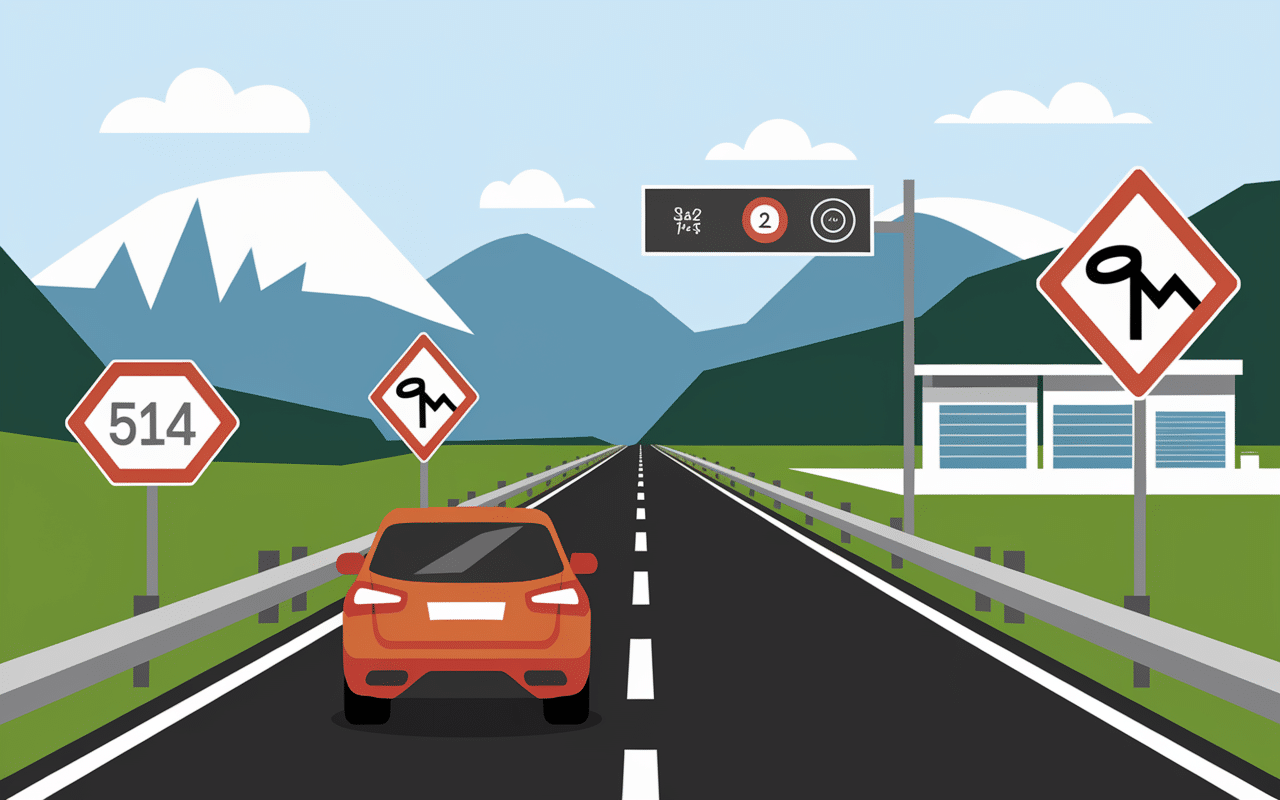 Sécurité sur route en Albanie en voiture