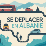 carte illustrée comment se deplacer en albanie