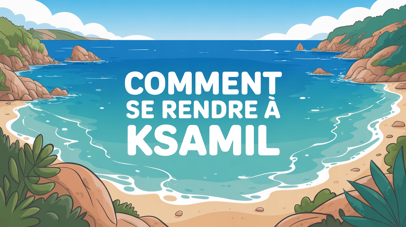 comment se rendre a ksamil illustration plage turquoise cartoon