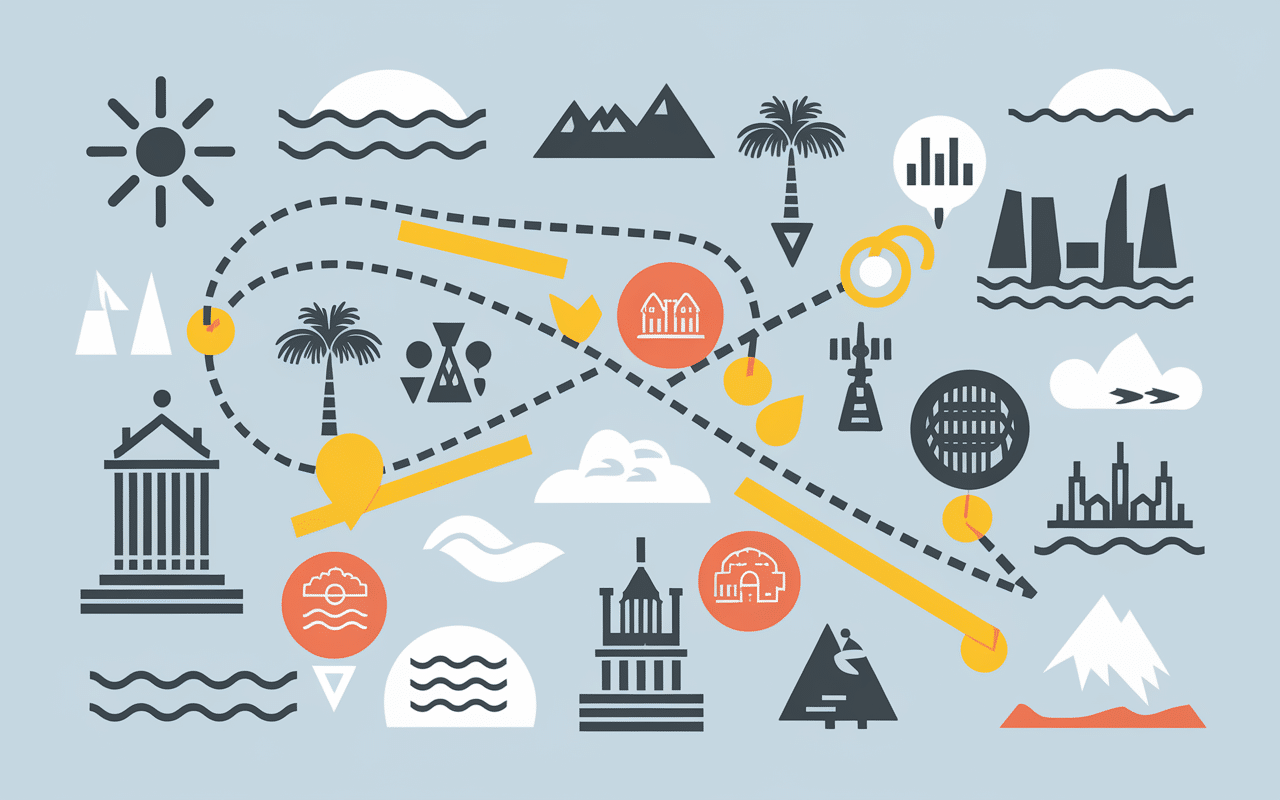 Carte trajet une semaine en Albanie sans voiture