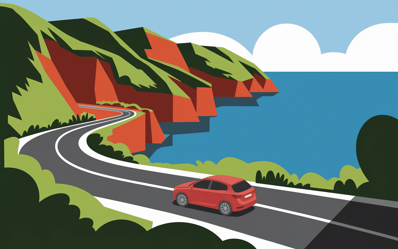 louer une voiture en albanie route entre mer et montagne