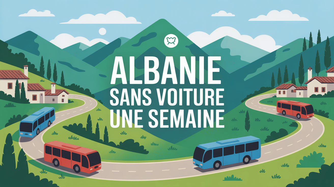 Paysage Albanais bus pour une semaine en Albanie sans voiture