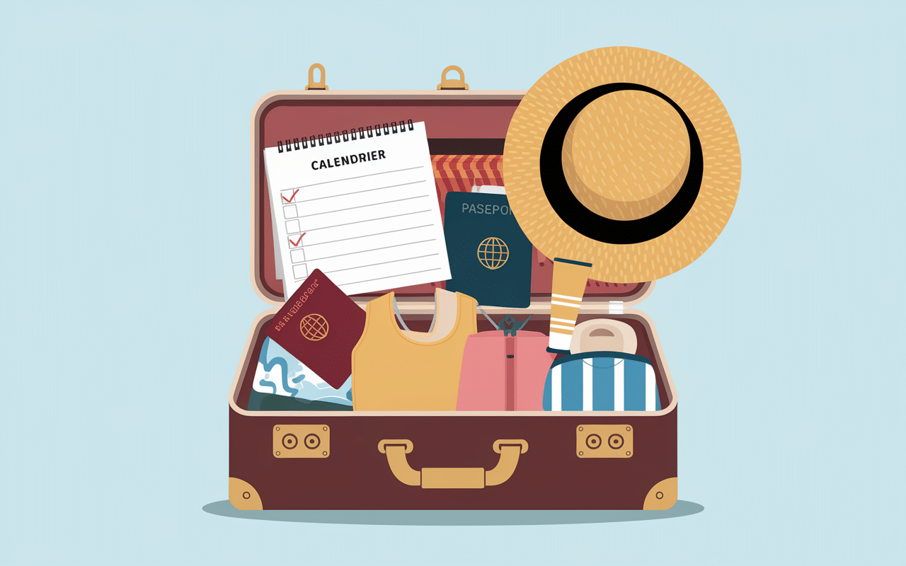 valise ouverte organisée pour voyager en Albanie en famille
