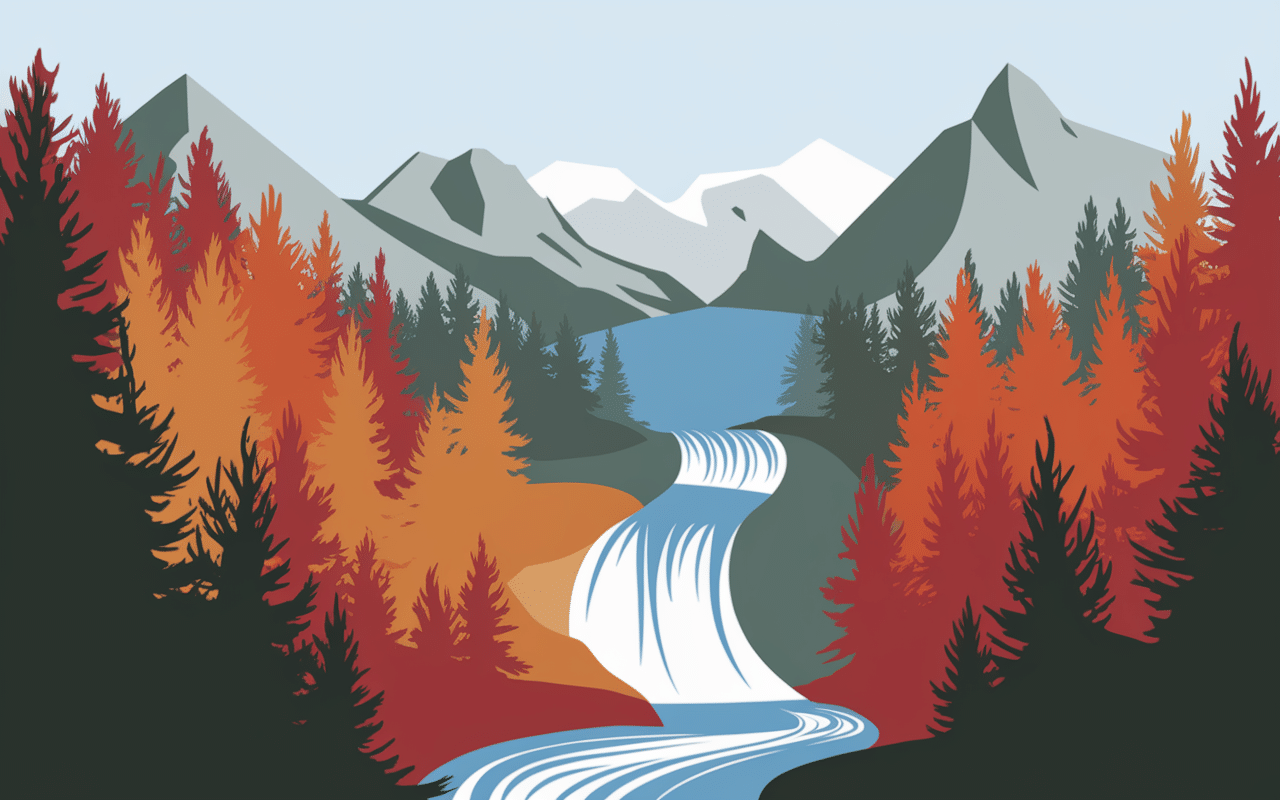 Montagnes et lacs d'Albanie en octobre sous les couleurs d'automne