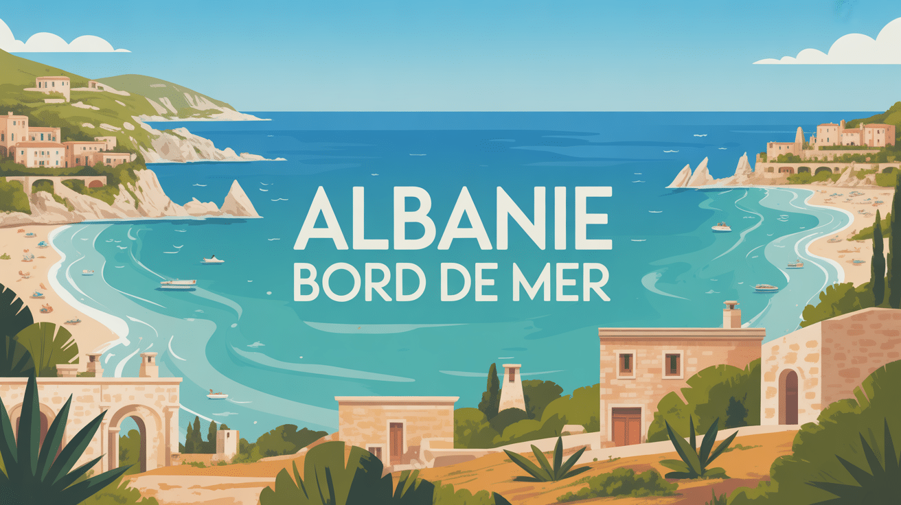 Vue panoramique séjour en Albanie bord de mer