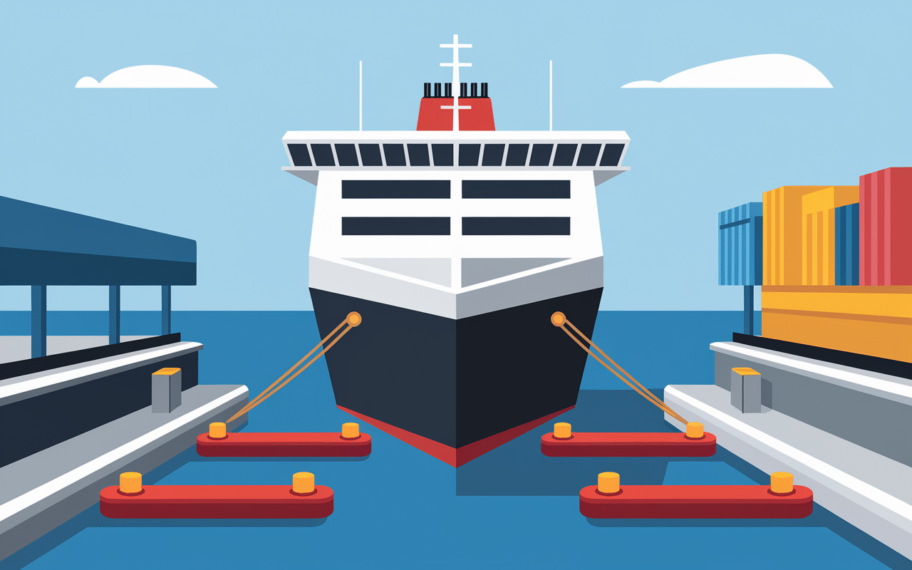 Ferry arrivant au port Hvar avec services