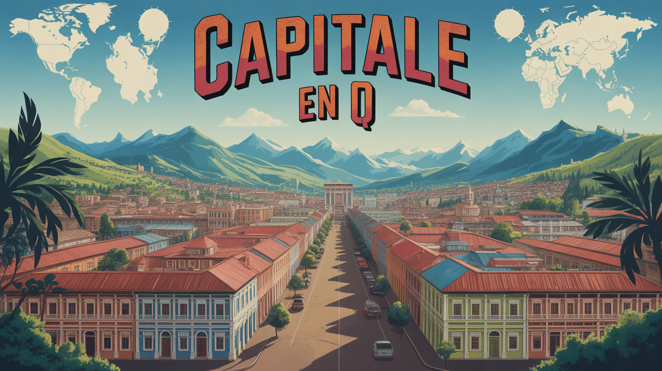 Vue aerienne Quito capitale en Q montagnes Andes