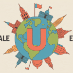 globe capitale en u illustration