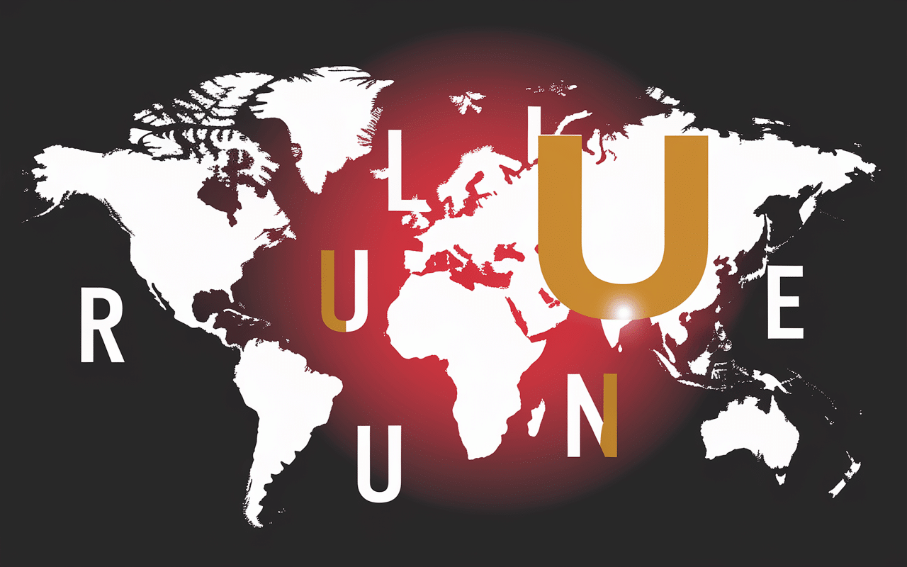 carte capitale en u point lumineux