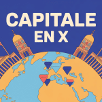 Globe épingles capitale en x bâtiments drapeaux