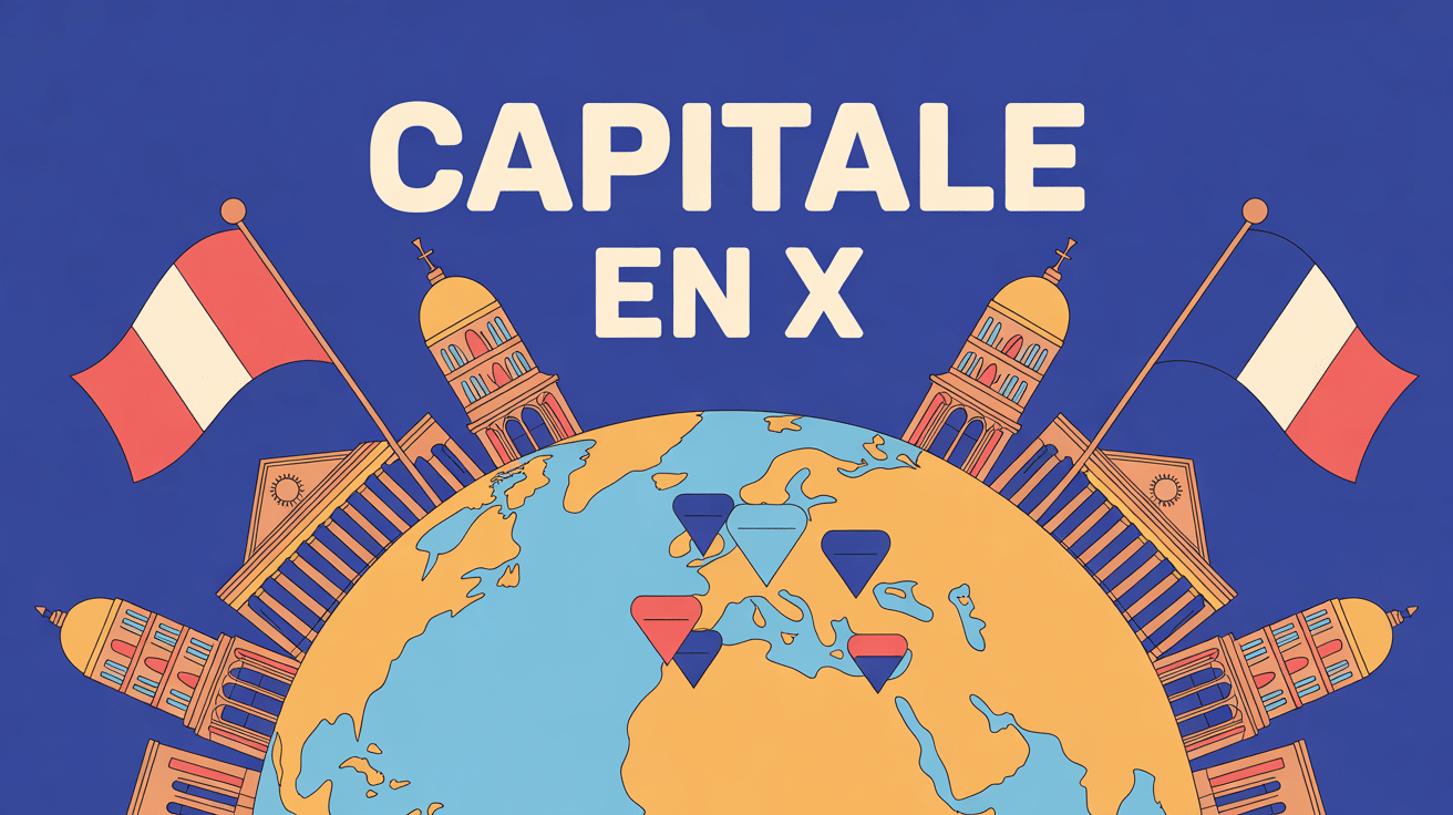 Globe épingles capitale en x bâtiments drapeaux