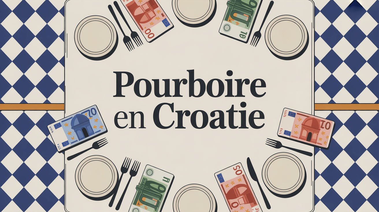 table de restaurant avec addition et pourboire croatie