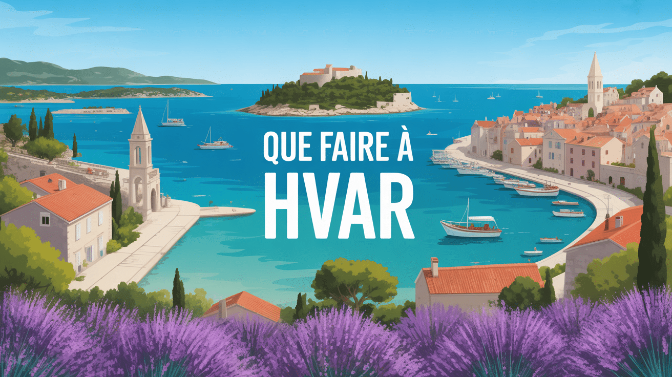 Que faire à Hvar image vue panoramique île forteresse lavande