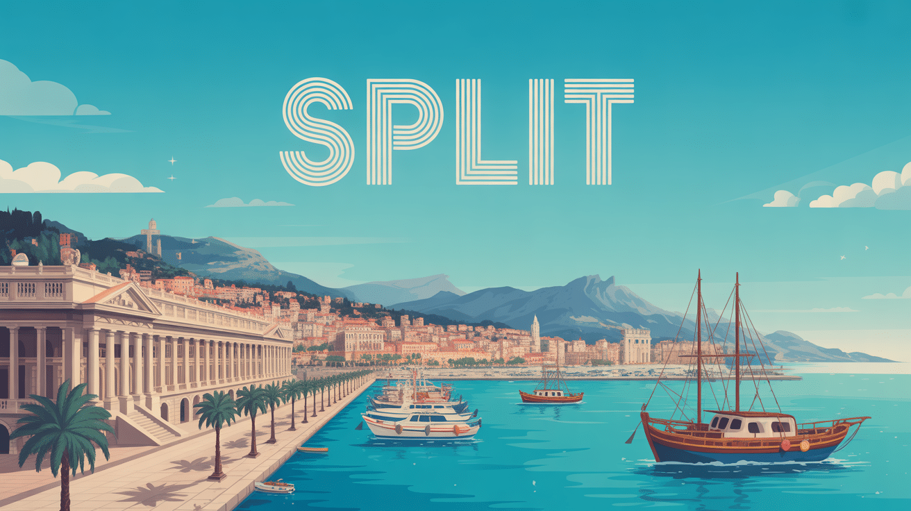 que visiter à split panorama port et palais antique