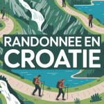 Randonnee Croatie sentier montagne lacs turquoise