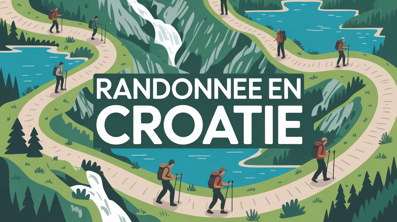 Randonnee Croatie sentier montagne lacs turquoise