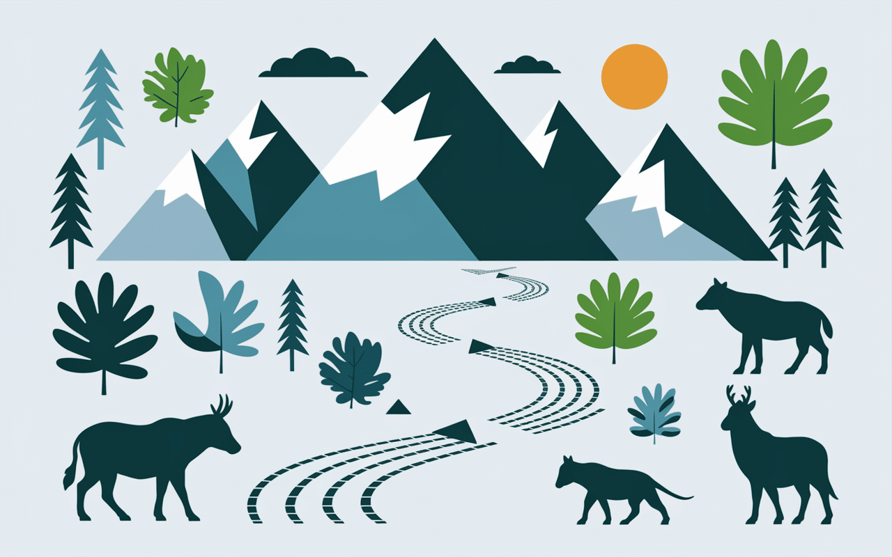 Carte topographique randonnée split et démarche écologique