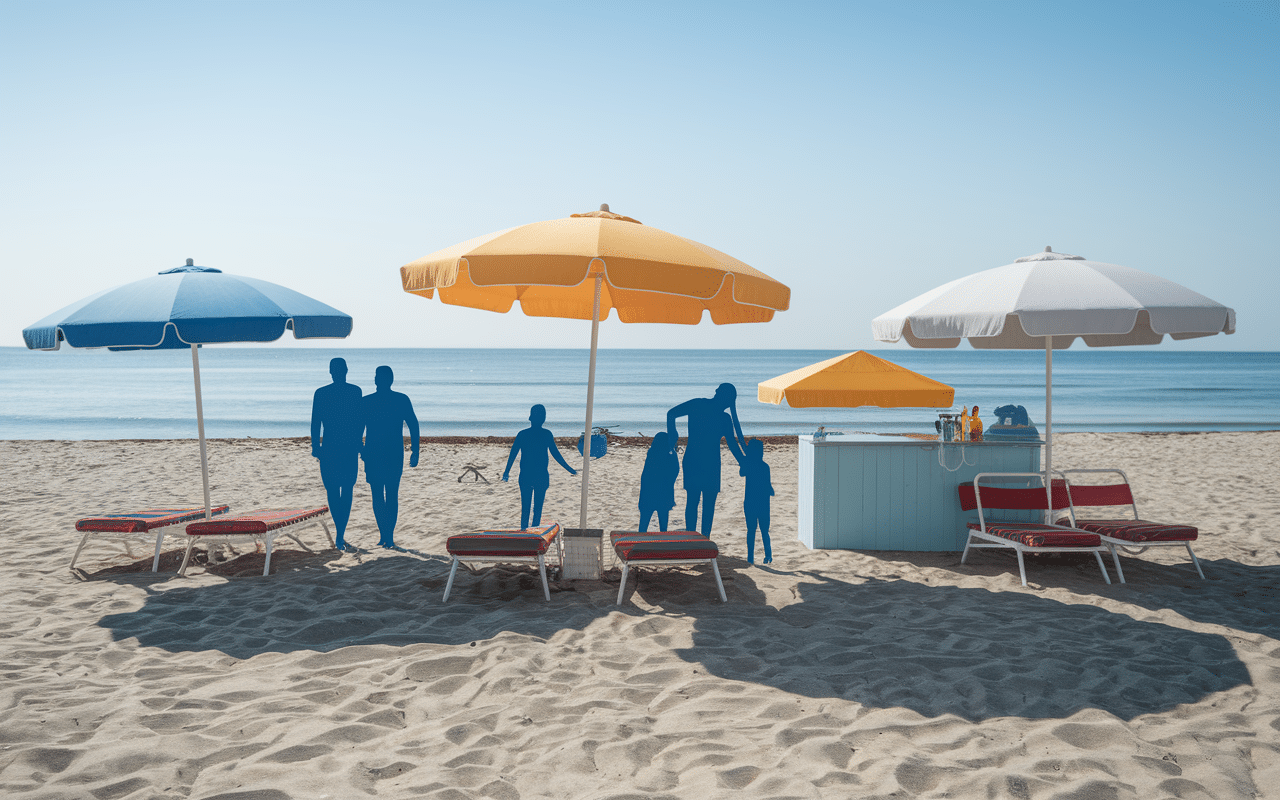 Zadar plages transats équipements familles été