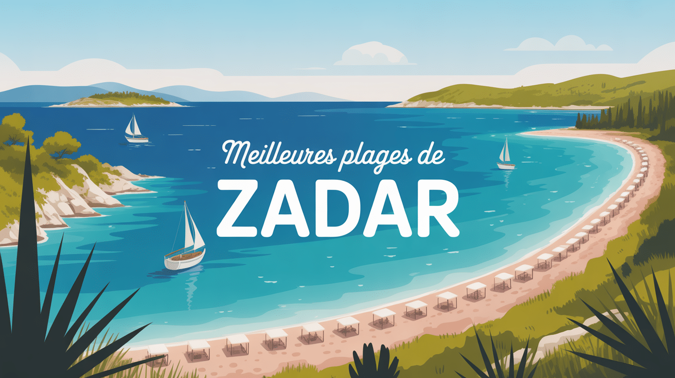 Zadar plages côte adriatique galets turquoise