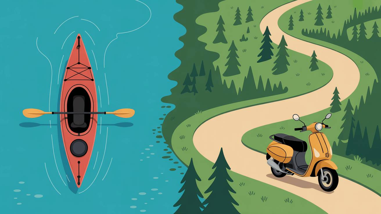 Kayak randonnée scooter skopelos