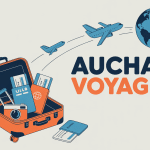 illustration auchan voyages valise globe
