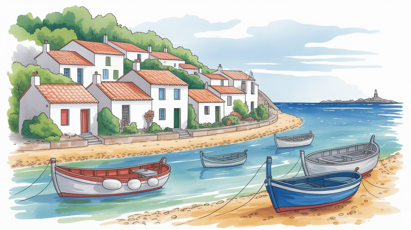 Ruelles et barques de pêche à Audresselles