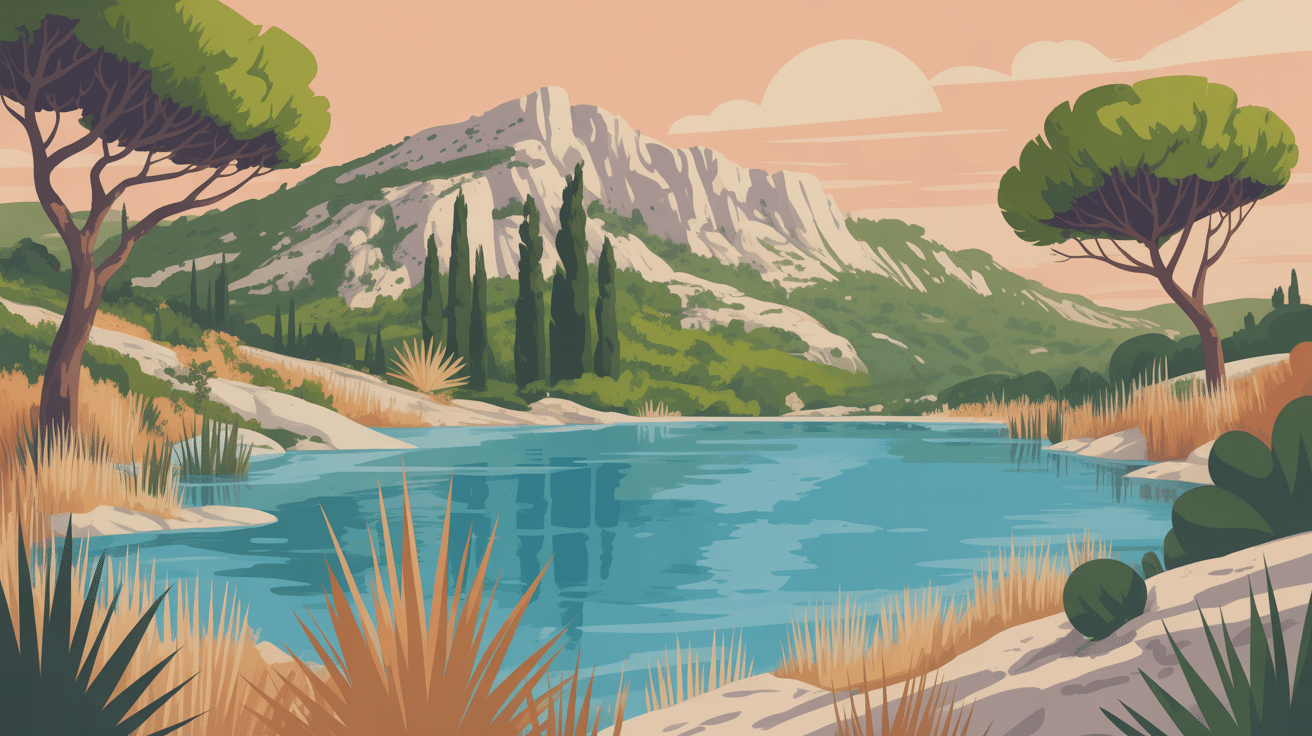 Paysage provençal au barrage de Bimont