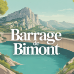 Vue panoramique du barrage de Bimont et son lac