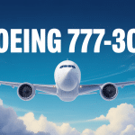 boeing 777-300 avion commercial en vol au-dessus des nuages