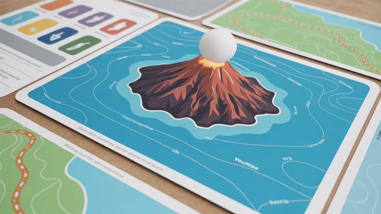 carte reunion plusieurs types sur table