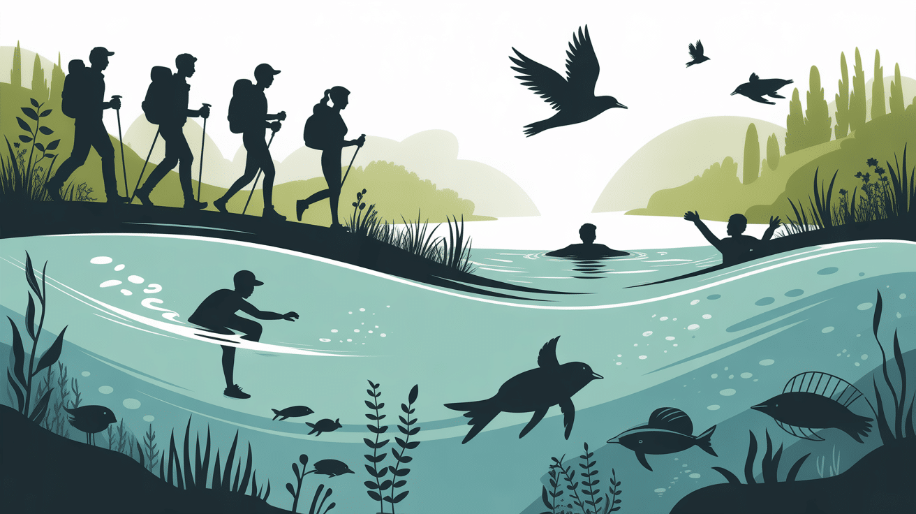 Activités et faune à la cascade de la Vis, randonnée, baignade, oiseaux