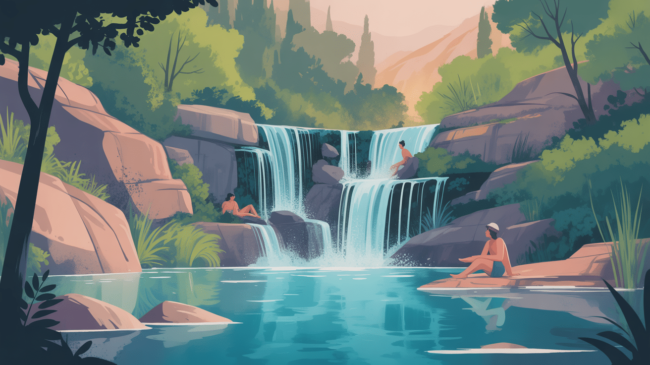 Détente à la cascade de la Vis, eaux cristallines et végétation luxuriante