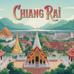 vue panoramique chiang rai temples montagnes