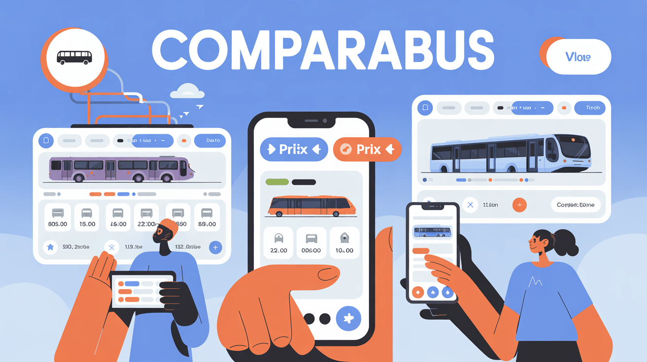 Interface Comparabus comparaison prix bus et train
