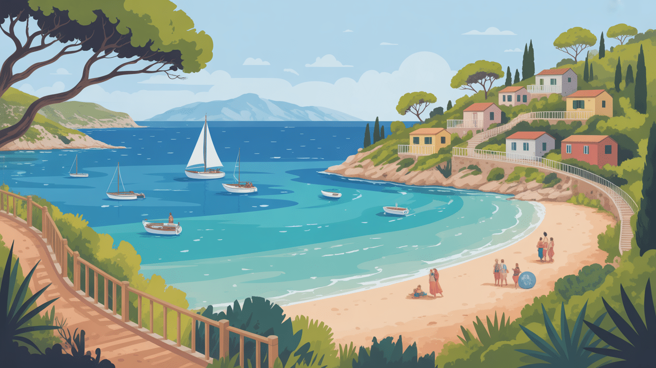 vue côte sud ajaccio porticcio village plage