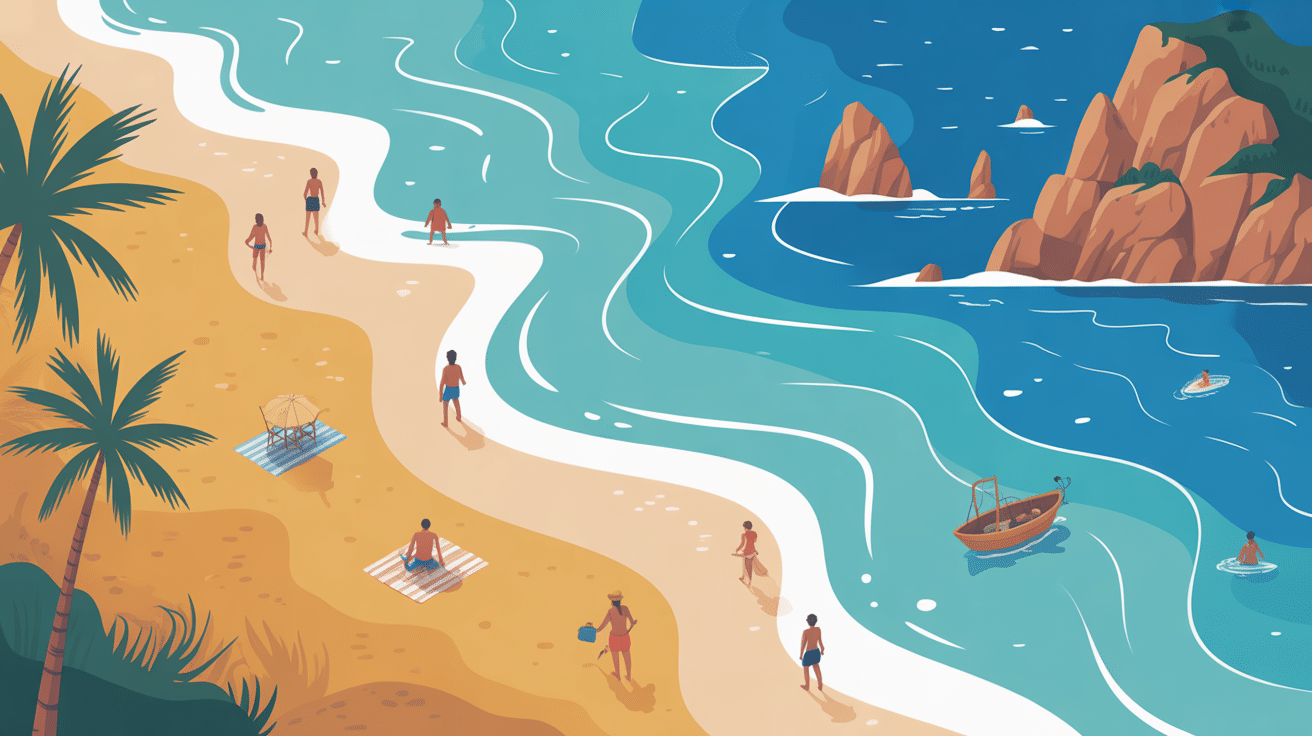 Diversité plage albanie sable galets