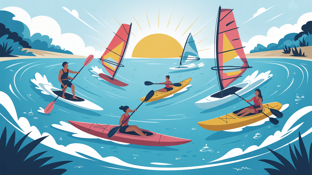 Activités nautiques à gruissan plage pour familles et enfants