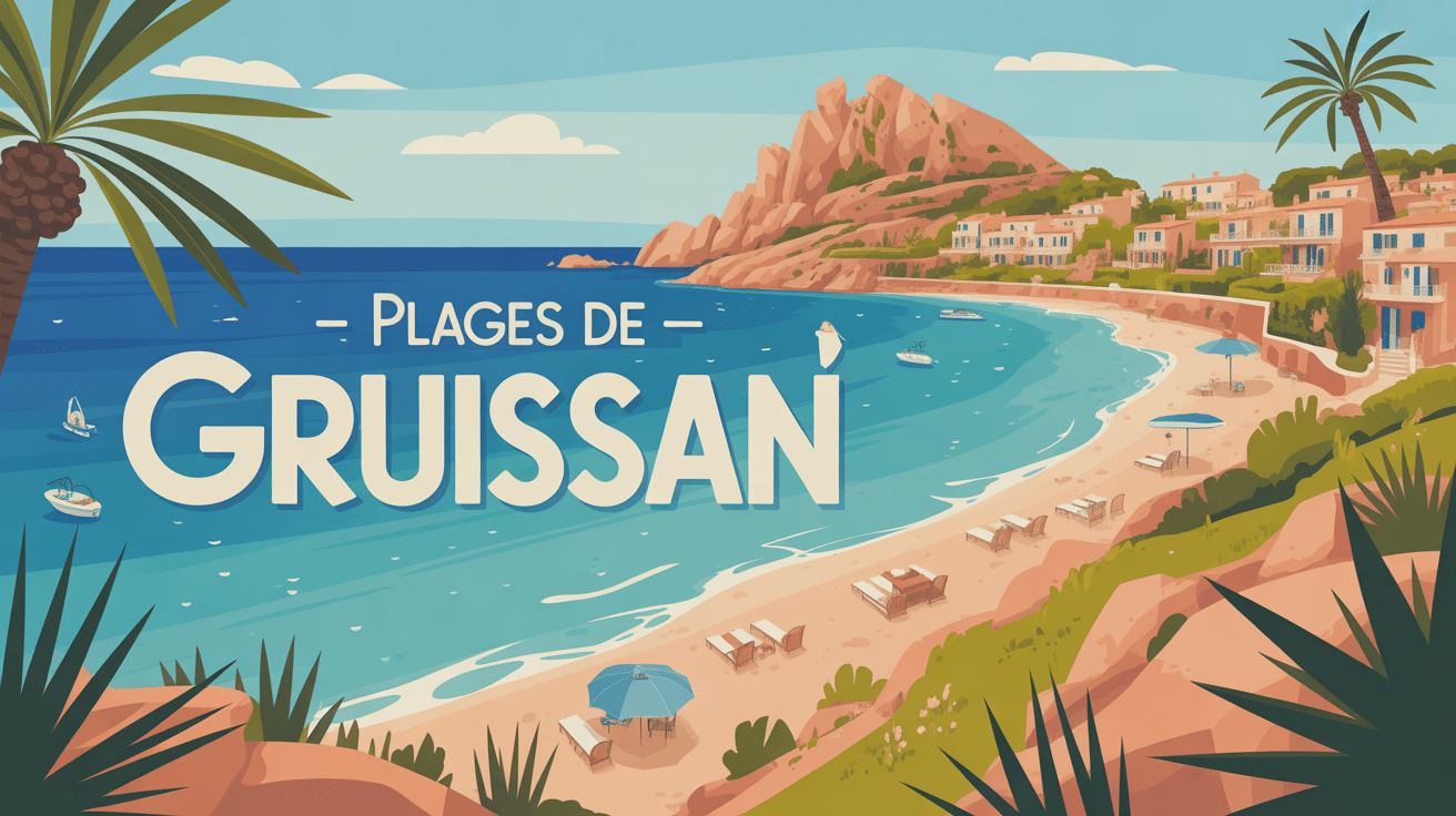 Vue panoramique de gruissan plage, sable fin et maisons sur pilotis