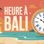 heure bali horloge fuseaux plage coucher soleil