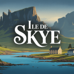 ile de skye panorama montagne chateau brume