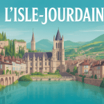 Vue panoramique bastide lac l isle jourdain