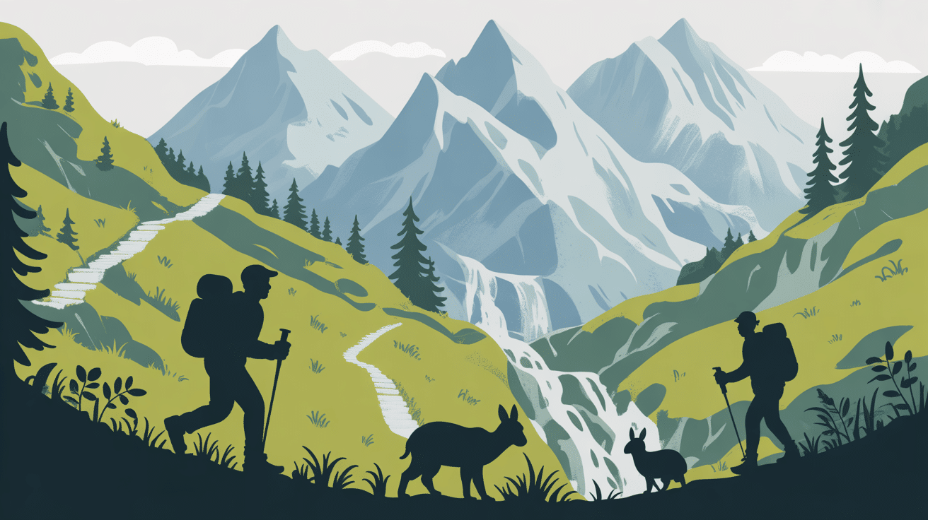 randonneurs sentiers cascades faune lauterbrunnen