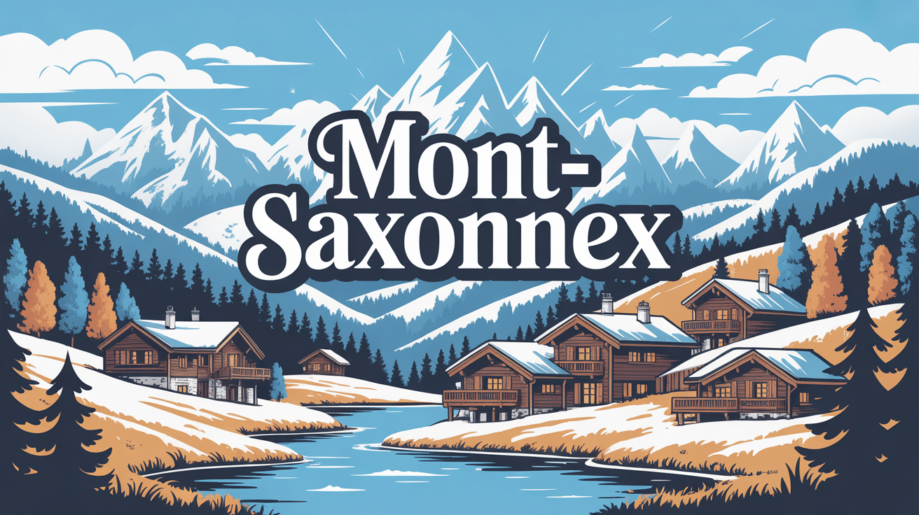 Vue panoramique mont saxonnex village montagne