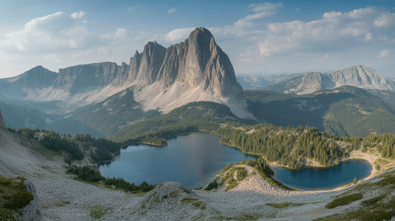 Vue panoramique Monte Cinto massif