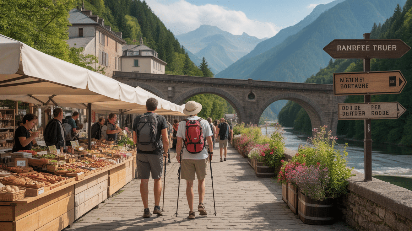 visiter olargues randonnée marché terroir