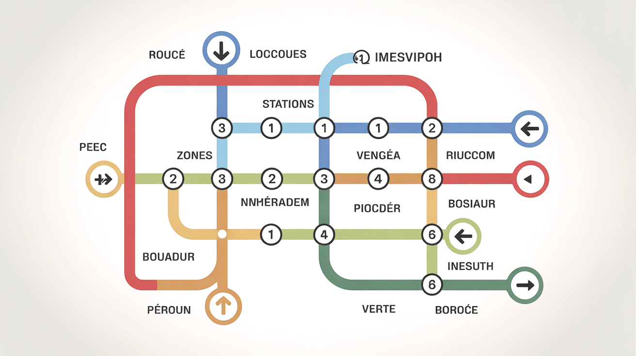 Plan metro Londres zones et lignes