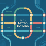 Plan metro Londres design stylisé