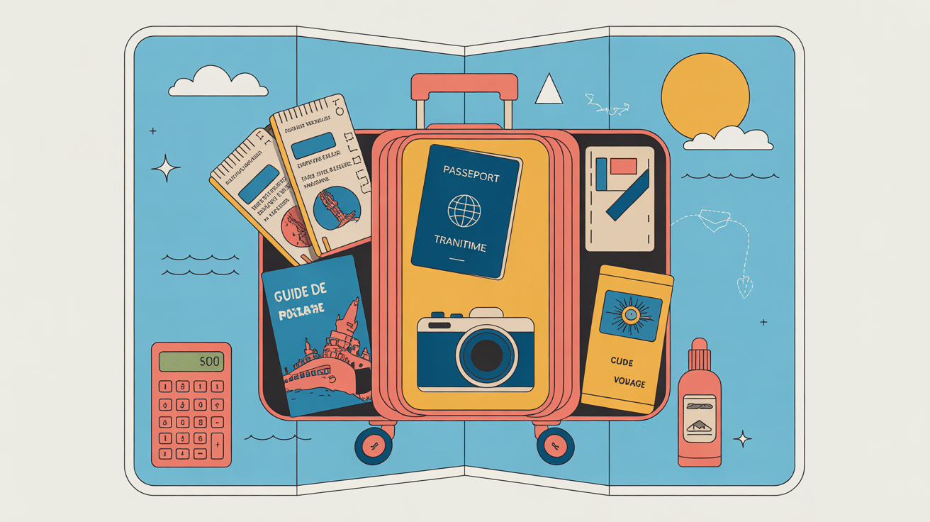 Planification voyage iles Gili carte valise