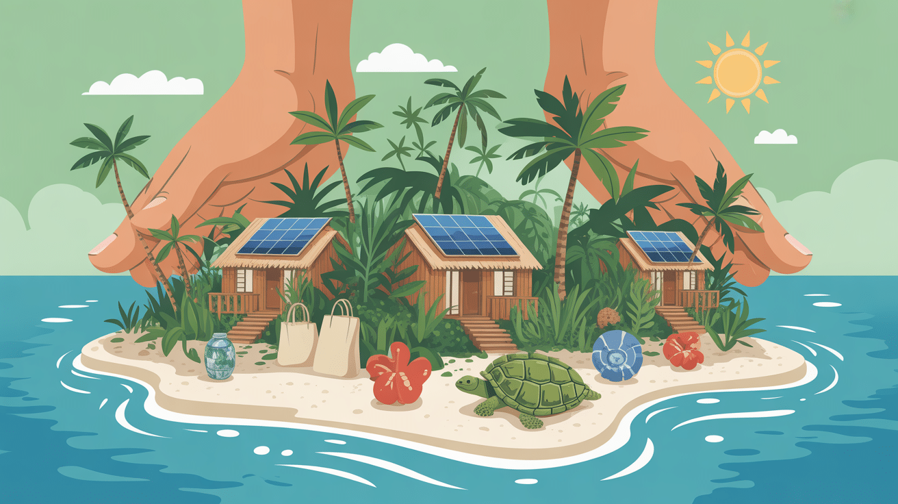 Iles Gili écologie tortue corail mains